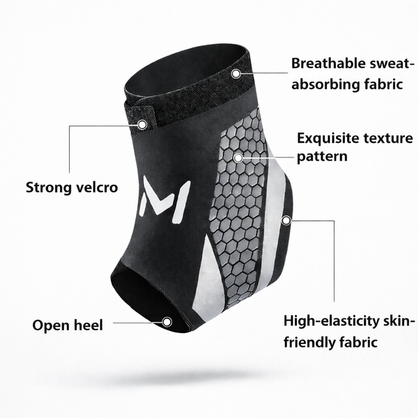 Ankle Fit close-up showing secure wrap design